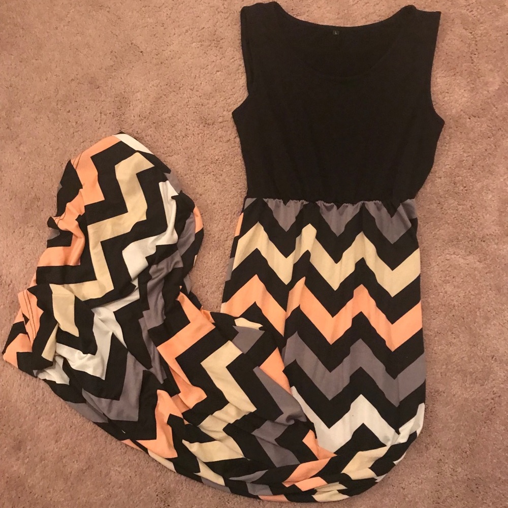 Long, Super Soft Geometric Maxi Dress